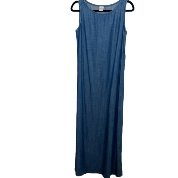 Chico's Dresses & Skirts - Chico's 100% Lyocell Sleeveless Chambray Maxi Dress-Size 00 (XS/2)